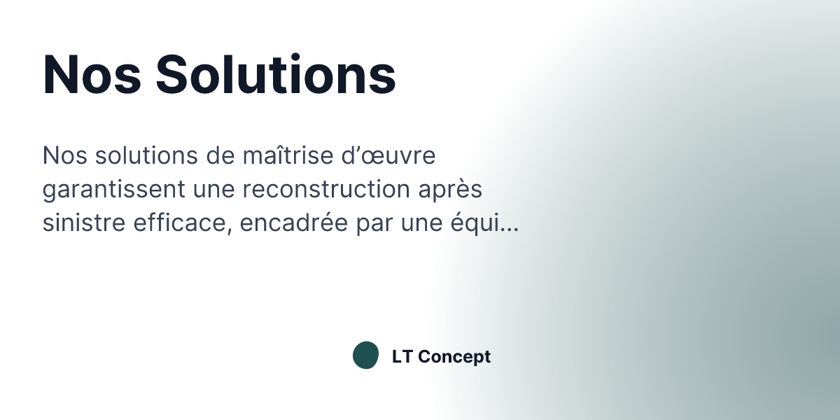 Nos Solutions - LT Concept
