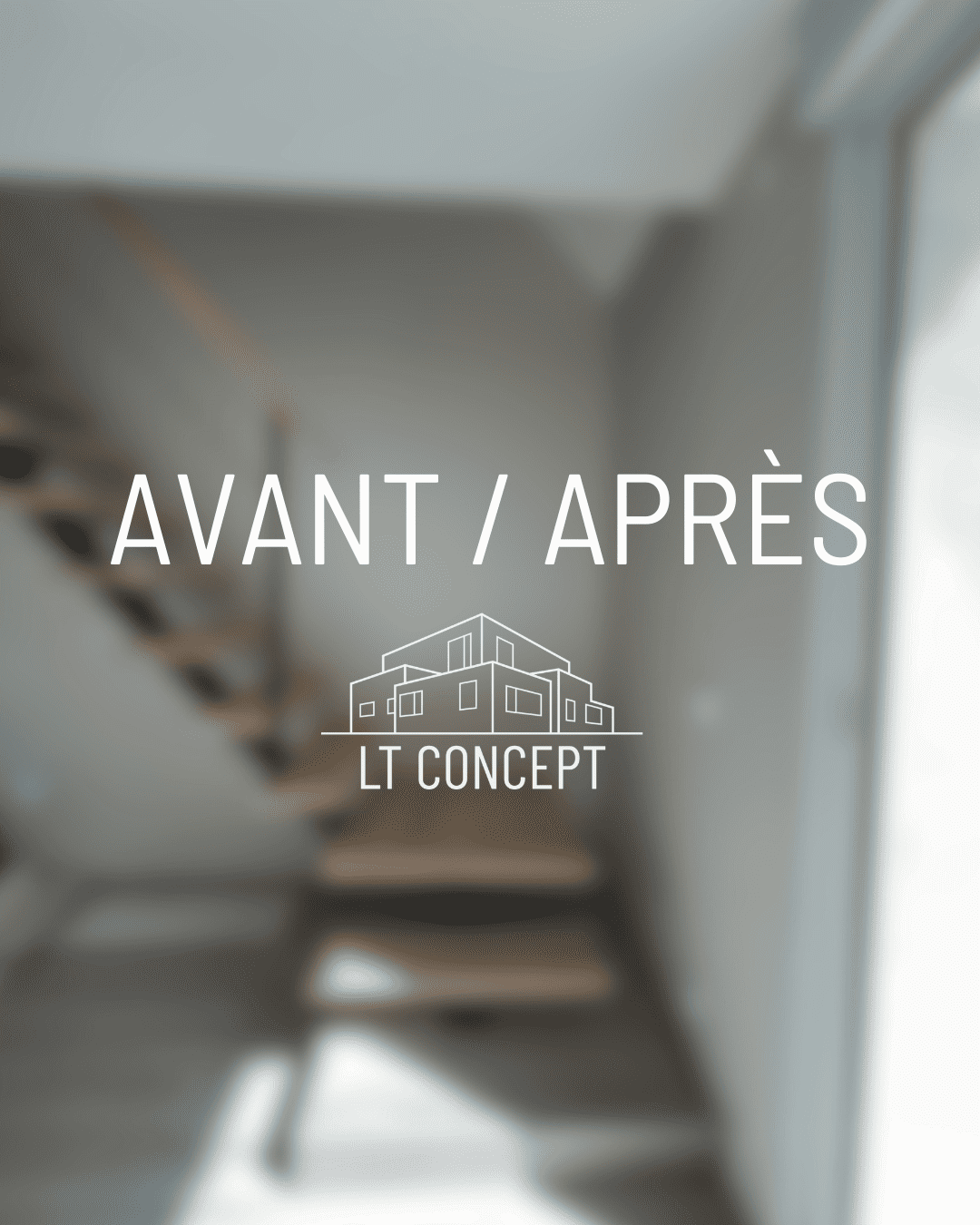 Petit escalier avant-après